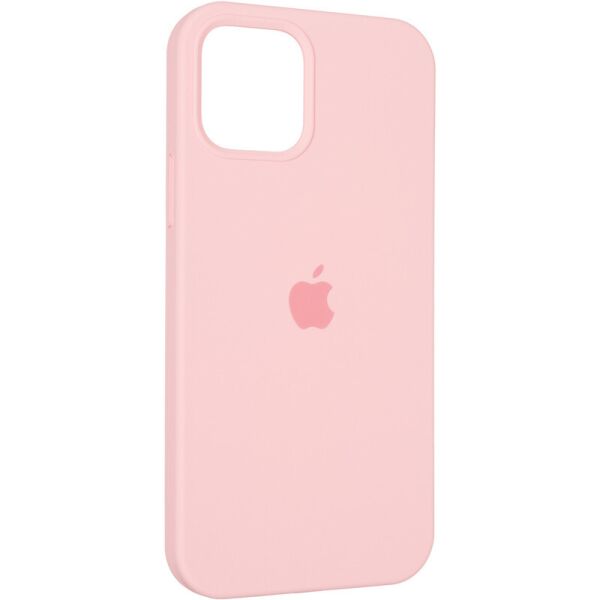 

Чехол Fiji Silicone Case для Apple iPhone 12 бампер накладка Full Soft Light Pink