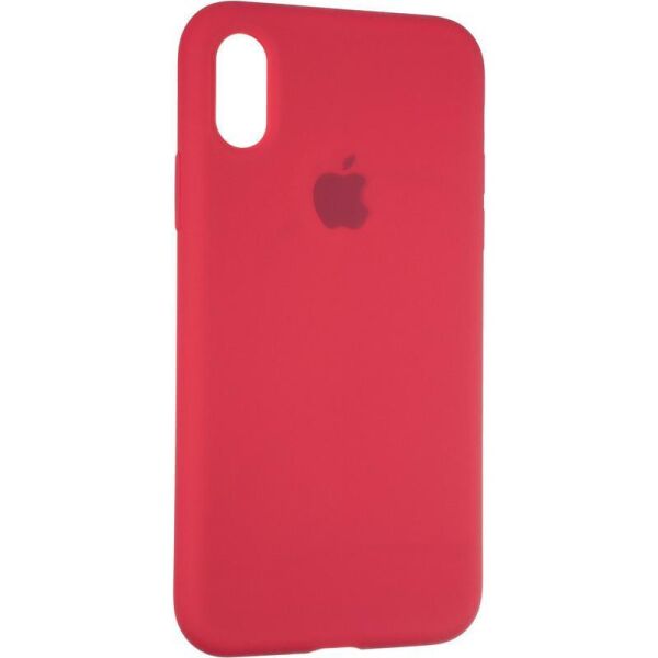 

Чехол Fiji Silicone Case для Apple iPhone X бампер накладка Full Soft Garnet
