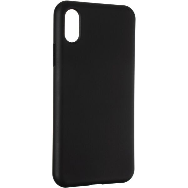 

Чехол Fiji Silicone Case для Apple iPhone XS бампер накладка Full Soft Black (без лого)