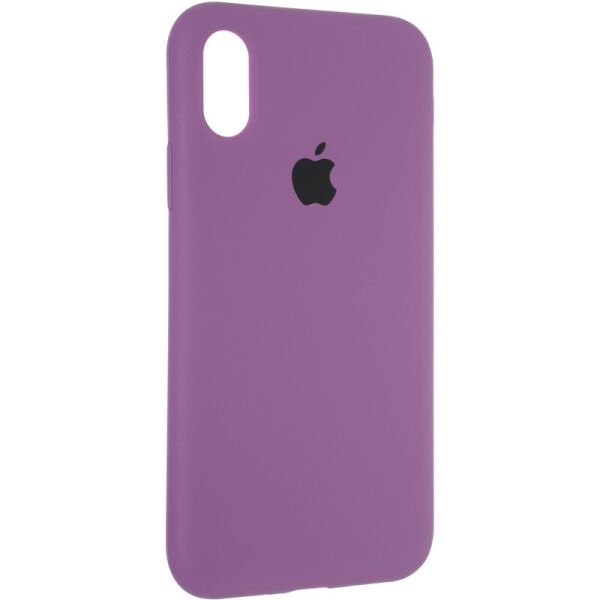 

Чехол Fiji Silicone Case для Apple iPhone XS бампер накладка Full Soft Purple