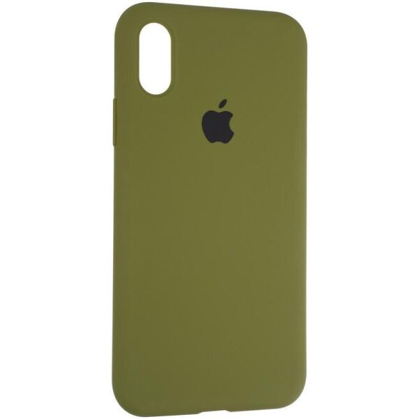 

Чехол Fiji Silicone Case для Apple iPhone XS бампер накладка Full Soft Pinery Green