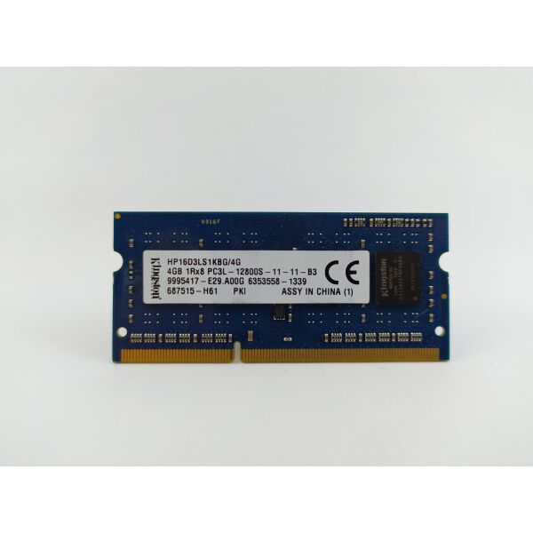 

Оперативная память для ноутбука SODIMM Kingston DDR3L 4Gb 1600MHz PC3L-12800S (HP16D3LS1KBG/4G) refurbished