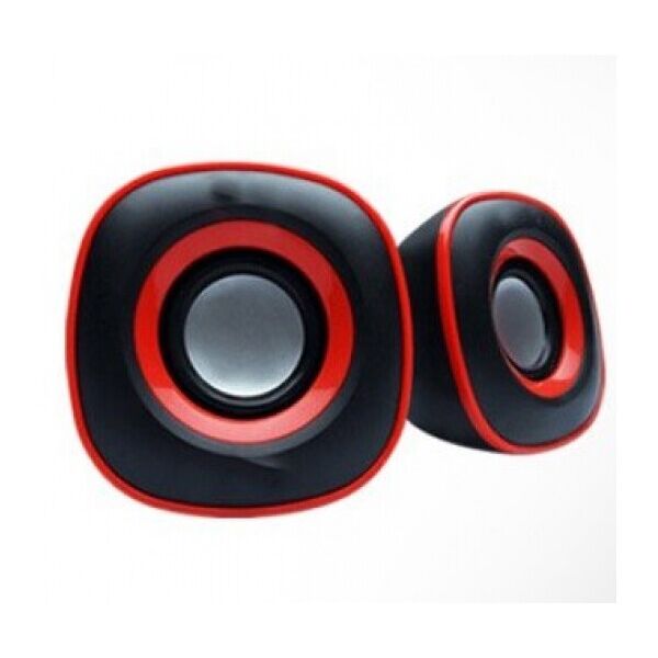 

Колонки 2.0 G-SYSYTEM G-105, 2х2,5W, USB, пластмасс, с регулировкой звука на колонке, Black - Red, Box