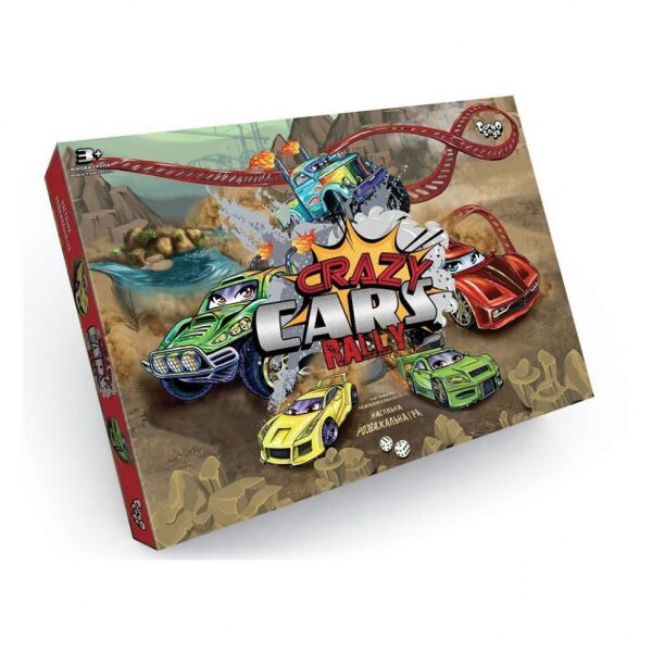 

Детская настольная развлекательная игра Crazy Cars Rally DTG93R от 3 лет