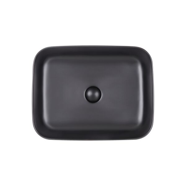 

Раковина-чаша Qtap Tern 500x390x140 Matt black с донным клапаном QT172195MBMB