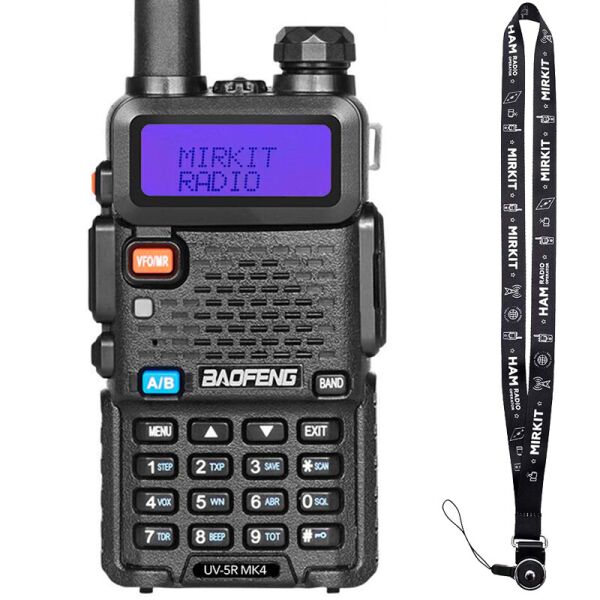 

Рация Baofeng UV-5R MK4, UHF/VHF, 8 Вт, 1800 мАч, пылевлагозащита IP56 + Ремешок на шею Mirkit черный