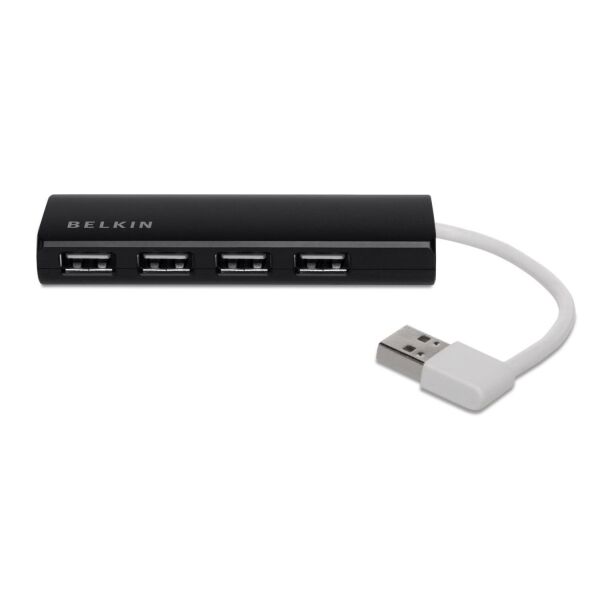 

Концентратор Belkin Travel Ultra Slim USB 2.0 4 порта, пассивный без БП, black