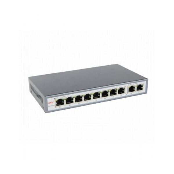 

8ми портовый PoE коммутатор ONV-POE33108P, 8 портов РоЕ 100 Мбіт + 2 порта 1000 Мбіт