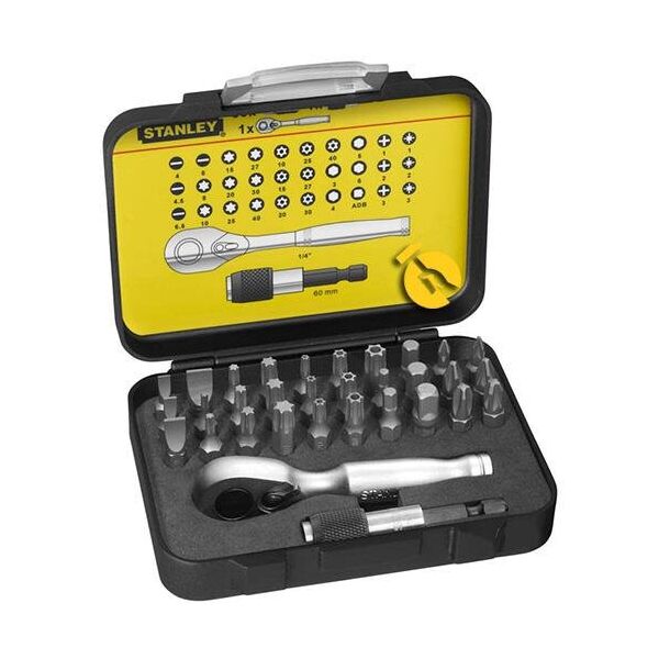 

Набор бит Stanley Expert Line с трещоткой 32 предмета