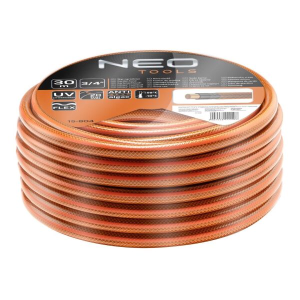 

Шланг садовый NEO 3/4" x 30 m, 4-слой. Economic -10°C / +60°C, 8(max20)bar