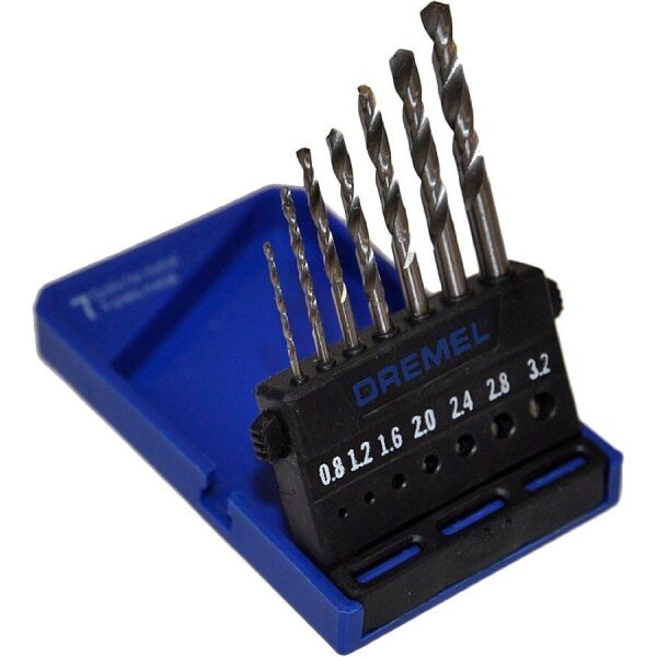 

Набор сверел Dremel 628 по металлу, O 0,8/1,2/1,6/2,0/2,4/2,8/3,0 мм, HSS, (7 шт.)