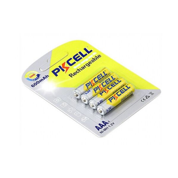 

Аккумулятор PKCELL 1.2V AAA 600mAh NiMH Rechargeable Battery, 4 штуки в блистере цена за блистер, Q12