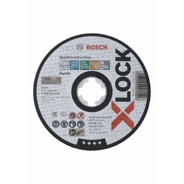

Отрезной круг Bosch X-LOCK Multi Material, 125x1.6x22.2мм