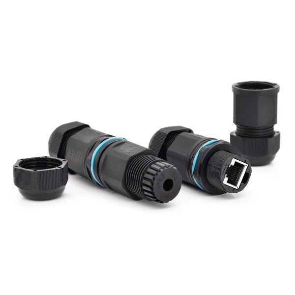 

Соединитель RJ45 8P8C IP68 мама - мама RJ45 для соединения кабеля,черный, водонепроницаемый, Q100