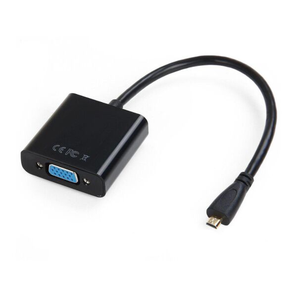 

Конвертер micro HDMI (папа) на VGA(мама) 30cm, Black, 4K / 2K, Пакет
