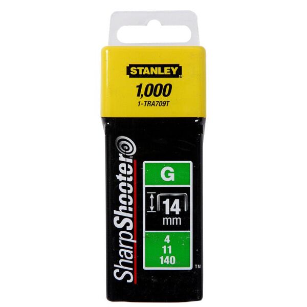 

Скобы Stanley тип G 14мм (Степлер Stanley 6-TR250, 6-TR151Y) 1000шт