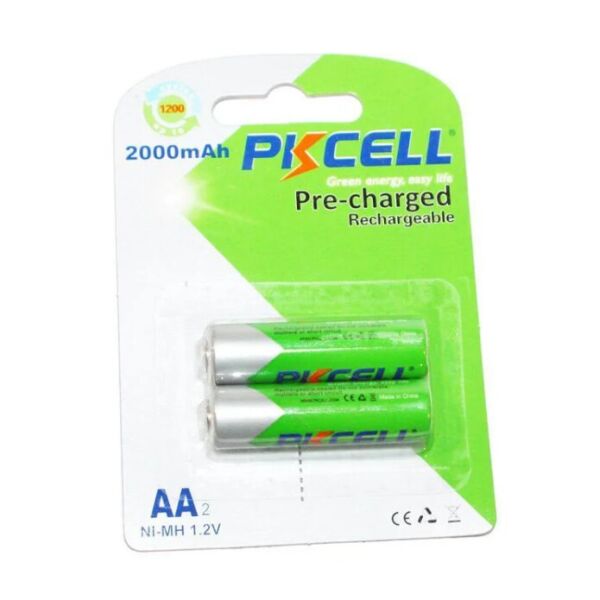 

Аккумулятор PKCELL 1.2V AA 2000mAh NiMH Already Charged, 2 штуки в блистере цена за блистер, Q25