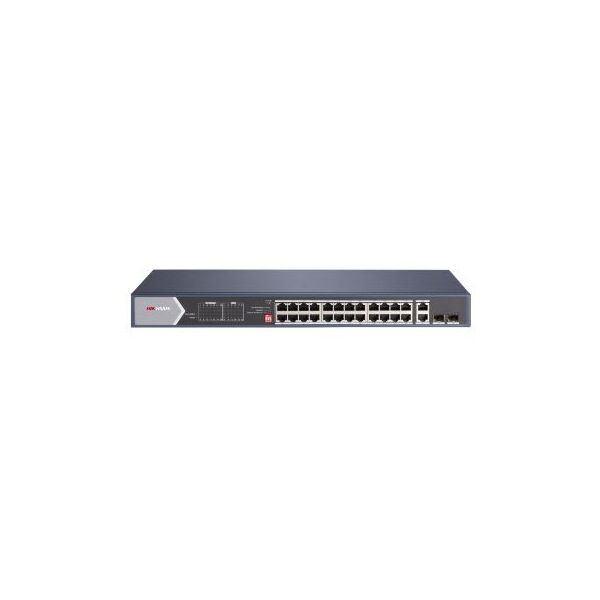 

28-портовый неуправляемый Hi-PoE коммутатор Hikvision DS-3E0528HP-E