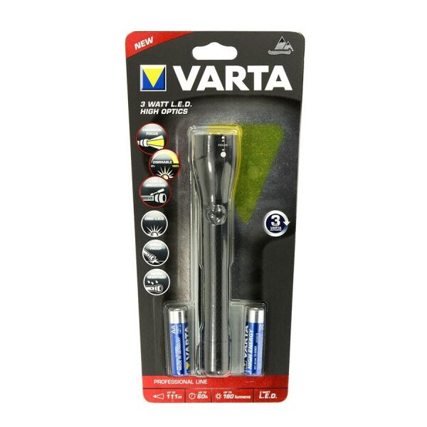 

Фонарь VARTA 3W LED High Optics Light 2AA