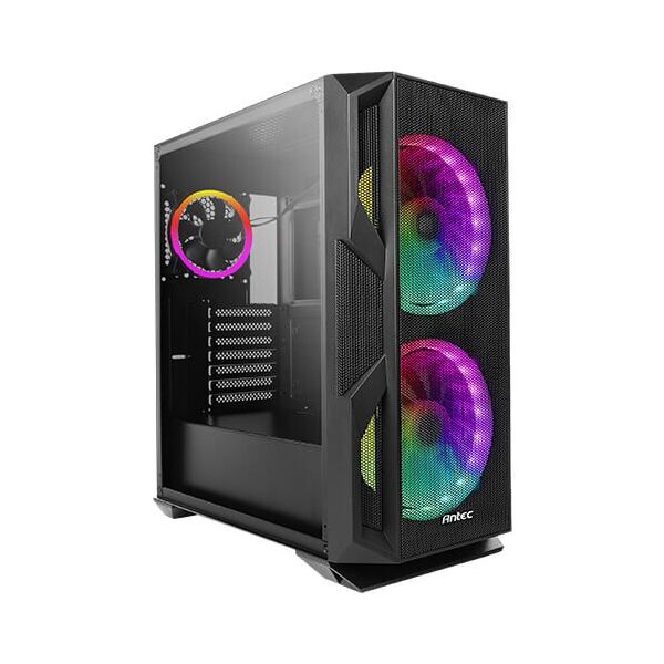 

Корпус Antec NX800 Gaming,MidT,E-ATX, 2*USB2.0,1*USB3.0, 3*120ммARGB,стекло(бок.панель),безБП,черный