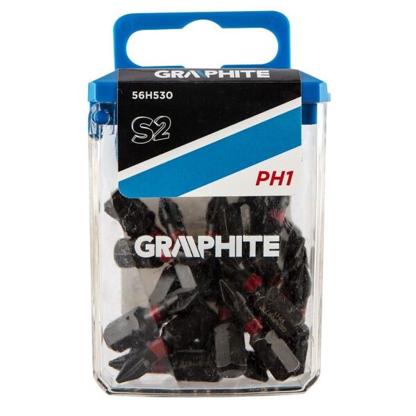 

Биты ударные Graphite 56H530 PH1 x 25 мм, 20 шт.