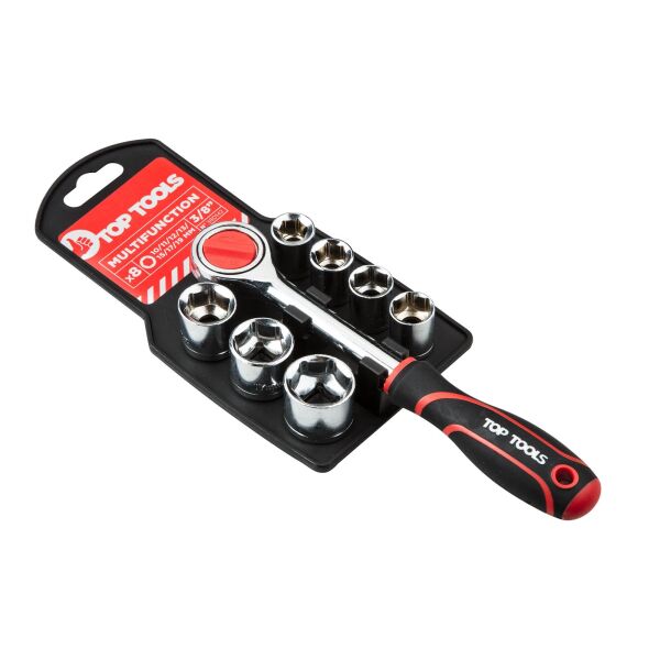 

Набор сменных торцевых головок Top Tools 38D142, 3/8", 8 шт.