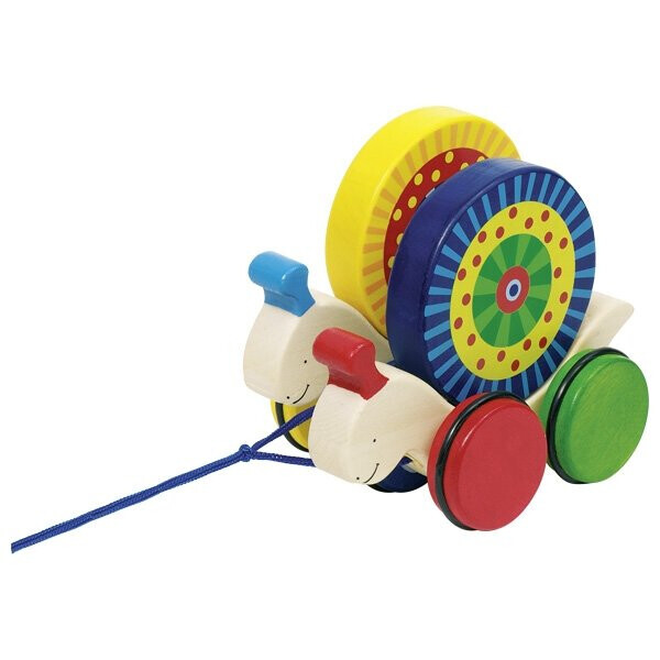 

Деревянная каталка goki Двигающиеся улитки 54970G