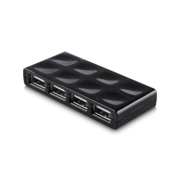 

Концентратор Belkin Mobile Hub USB 2.0 4 порта, активный с БП, black
