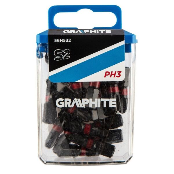 

Биты ударные Graphite 56H532 PH3 x 25 мм, 20 шт.
