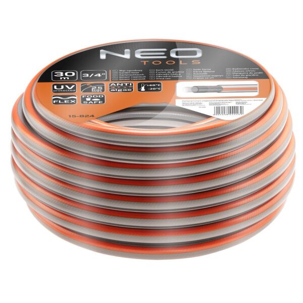

Шланг садовый NEO 3/4" x 30 m, 4-слой. Optima -20°C / +60°C, 8(max25)bar
