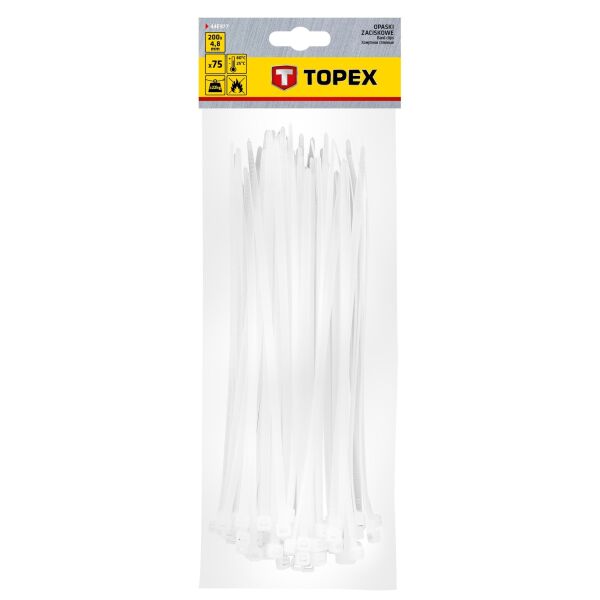 

Хомуты TOPEX 4,8 x 200 мм, 75 шт.