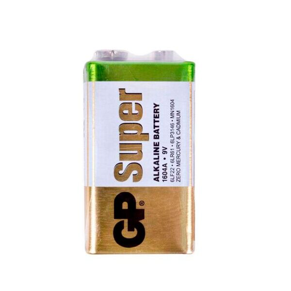 

Батарейка щелочная GP SUPER ALKALINE 1604AEB-5S1, 9V, крона, 6LF22 10 (100шт.) х10(10шт.) х1 в вакуумной упаковке цена за 1шт