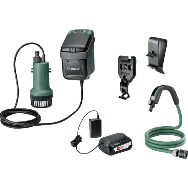 

Насос погружной дренажный Bosch Garden Pump аккумуляторный, 18В, 2000 л/ч, до 30мин