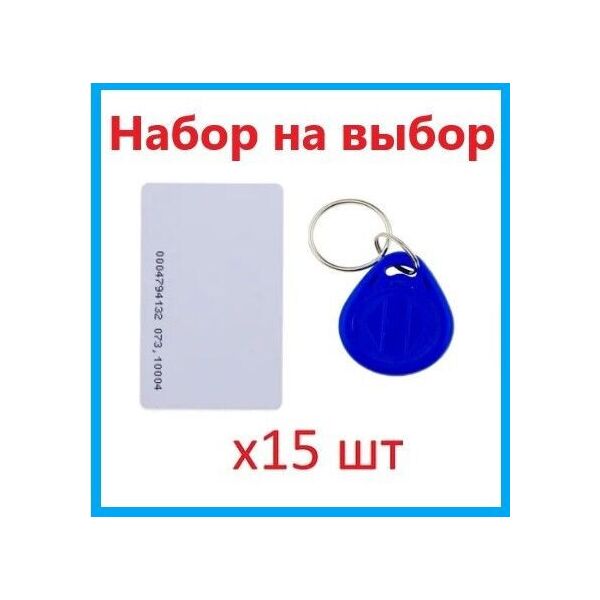 

Набор ключей доступа EM-Marin 15 шт (брелки или карты) SEVEN R-KIT