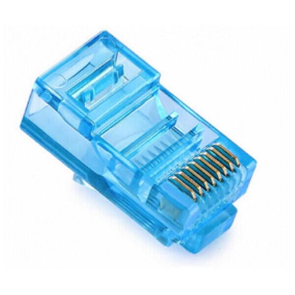 

Коннектор Merlion RJ-45 8P8C UTP Cat-5 (100 шт - уп.) Q100 Blue в тубе