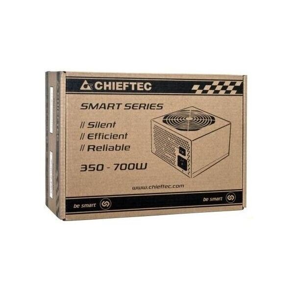 

Блок питания CHIEFTEC RETAIL Smart GPS-600A8,12cm fan,a/PFC,24+4+4,2xPeripheral,1xFDD,4xSATA,2xPCIe