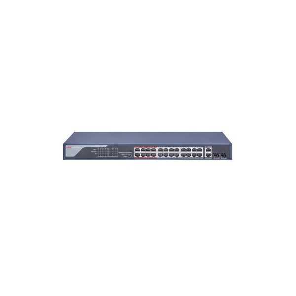 

24-портовый неуправляемый POE коммутатор Hikvision DS-3E0326P-E(B)