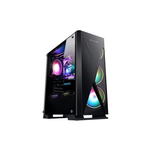 

Корпус 2E Gaming CONDOR (GJP12) MidT, 2*USB2.0,1*USB3.0, 3*120ммARGB,стекло(бок.пан.),без БП,черн.