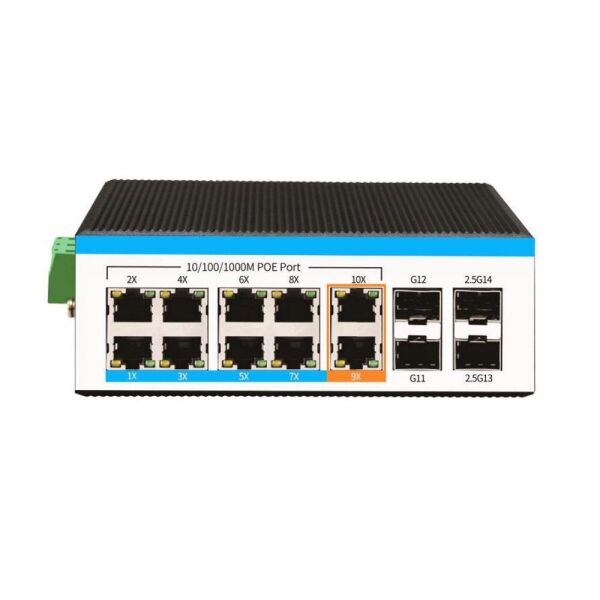 

Управляемый индустр. 14-портовый гигабит POE коммутатор HongRui HR600-AXGM-SWG2082A4S