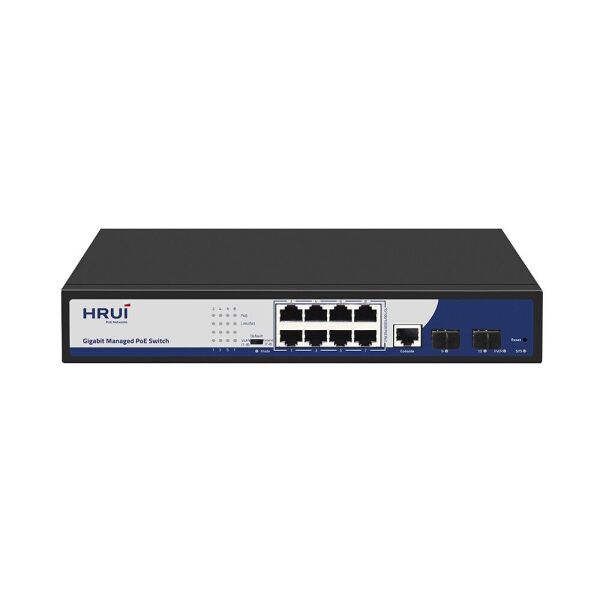 

POE коммутатор 10-ти портовый управляемый HongRui HR901-AFGM-82S