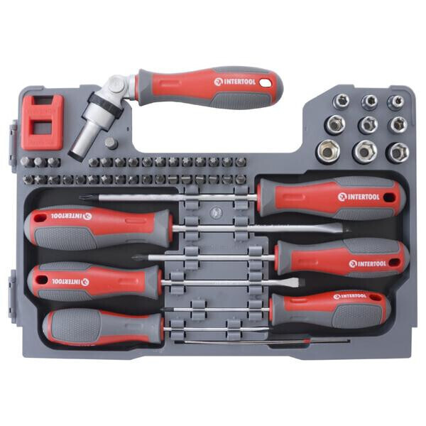 

Набор отверток Intertool - с насадками Pro 51 ед.(VT-3352)