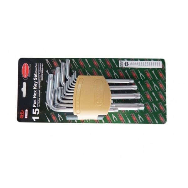 

Набор ключей TORX Г-образных длинных с отверстием, 15пр. (Т6Н, T7H, T8H, T9H, Т10Н, Т15Н, Т20Н, Т25Н, Т27Н, Т30Н, RF-5151LT ROCKFORCE