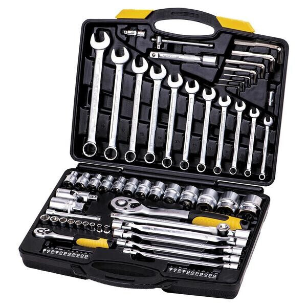 

Набор ключей и насадок торцевых MasterTool 1/4"; и 1/2"; Cr-V 77 шт (78-5077)