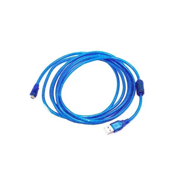 

Кабель USB 2.0 (AM - Miсro 5 pin) 1,5м, прозрачный синий, Пакет