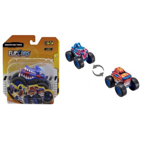 

Машинка-трансформер Flip Cars 2 в 1 Монстр-трак Вовк EU463875A-01 (6911400404708)