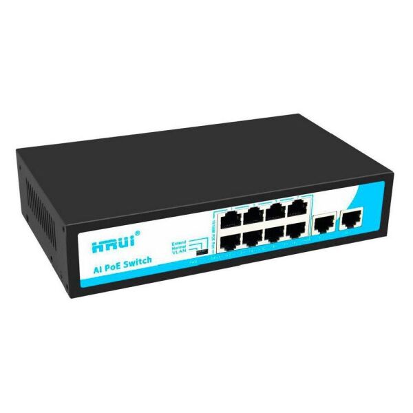 

POE коммутатор 10-портовый HongRui HR900-AF-82N молниезащита 6 КВ