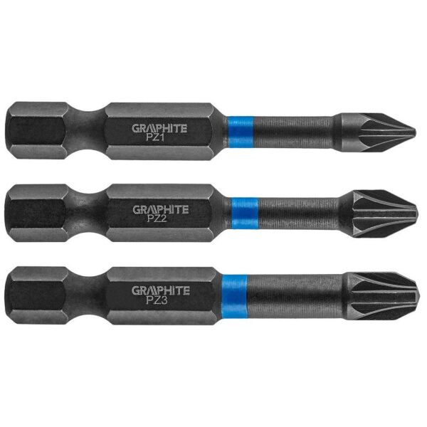 

Биты ударные Graphite 56H542 PZ1/2/3 x 50 мм, 3 шт.