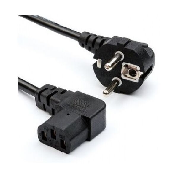 

Кабель питания Schuko угловой PC-186A CEE7 / 17-C13, 1.2M, 0.75mm, евровилка под 90 градусов, OEM Q25 / 400