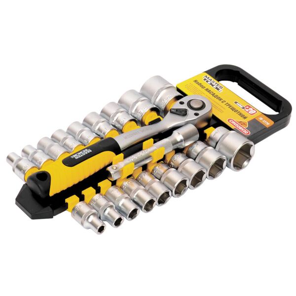 

Набор насадок торцевых PROFI CrV 1/2” 8-32 мм трещотка 72Т 20 шт (78-1220)