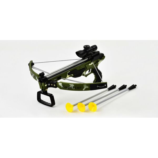 

Игрушечный арбалет "Crossbow" лазерный прицел, стрелы на присосках, на батарейке (61687)